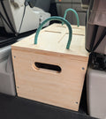 Multifunktionale Bambus-Staubox mit Organizer-Deckel - Passgenau für VW T6 California Ocean